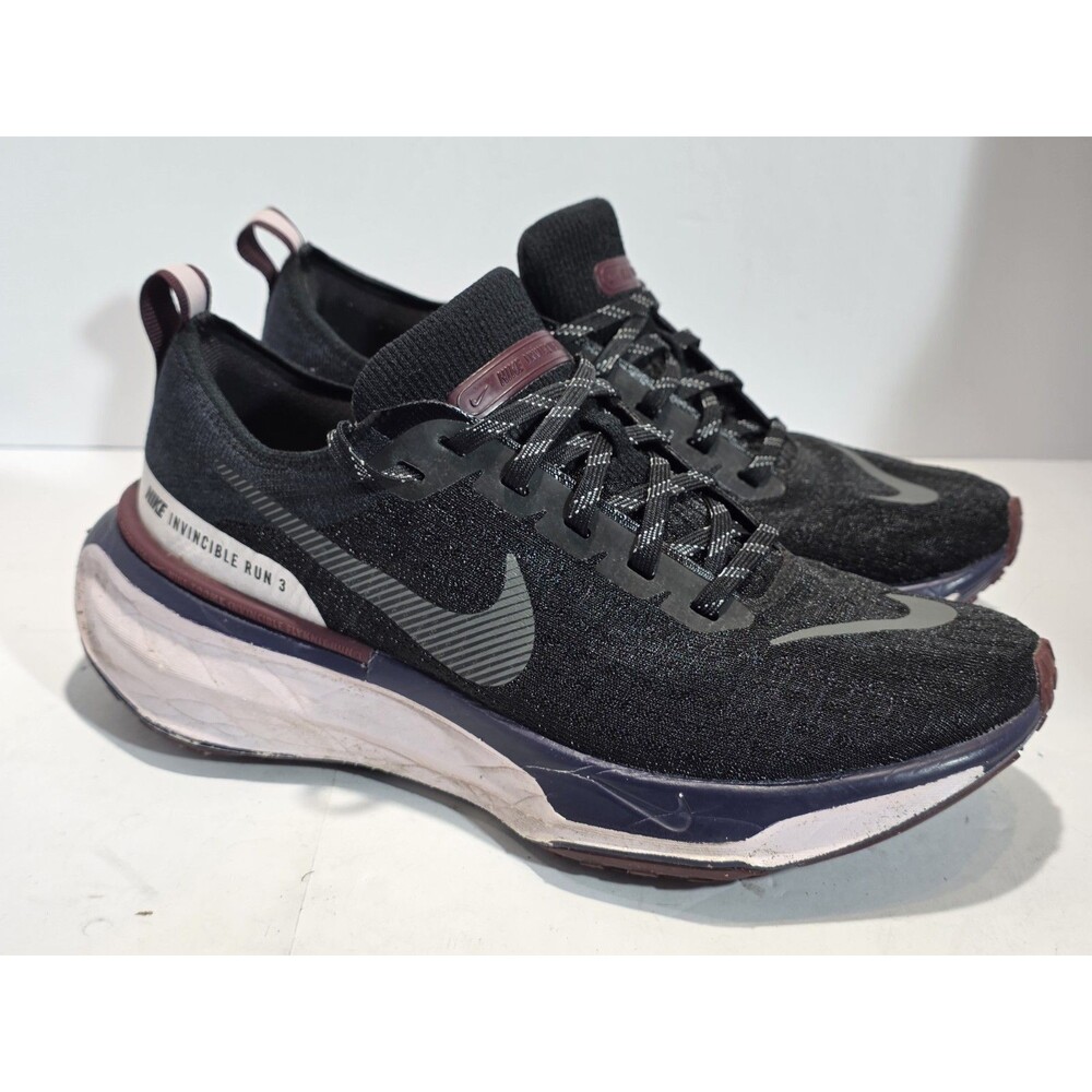 Nike Shoes Womens 9  ZoomX Invincible Run 3 Black Purple Running DR2660-004